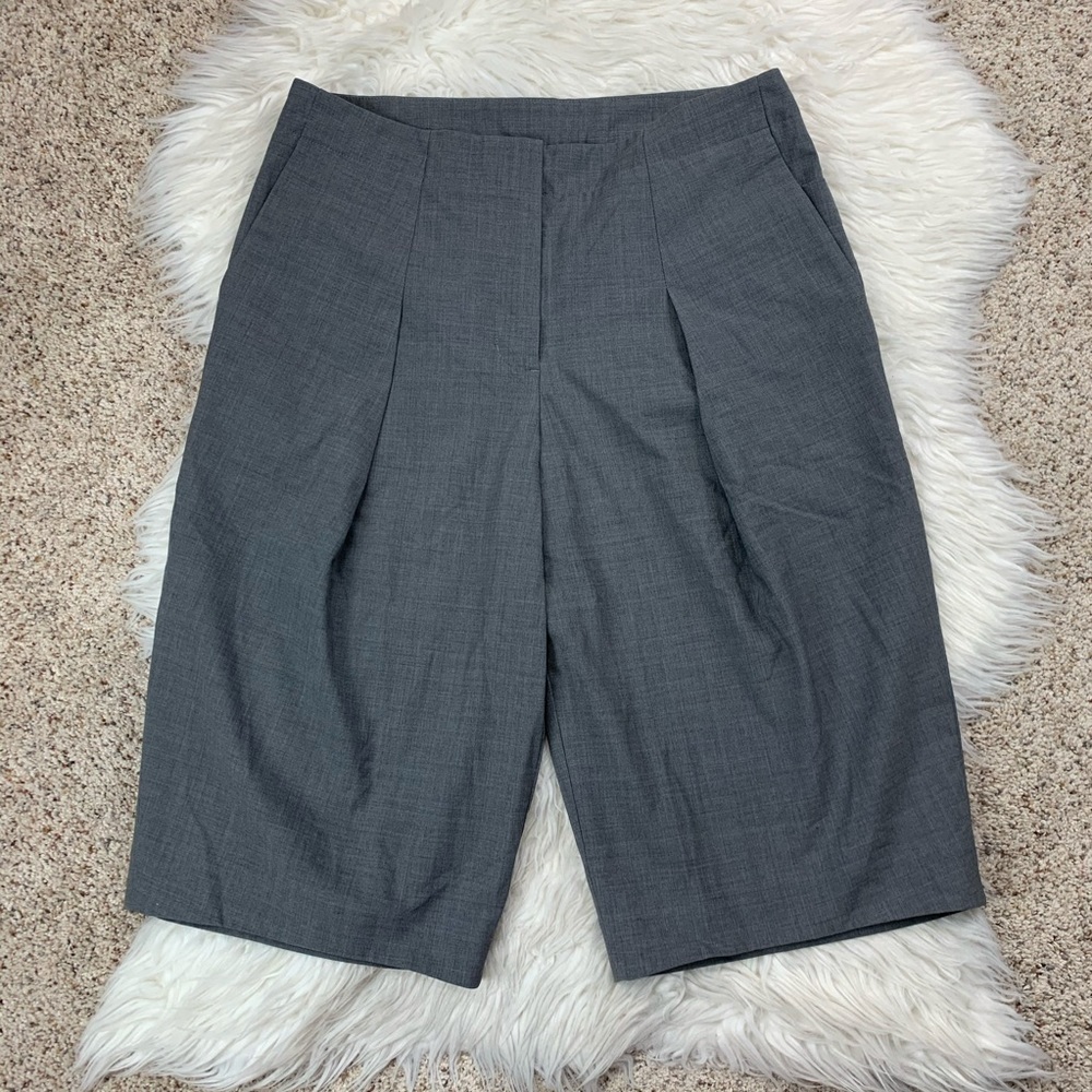 Kit & Ace Loose Is More Gray Wool Trouser Shorts - Picture 2 of 6